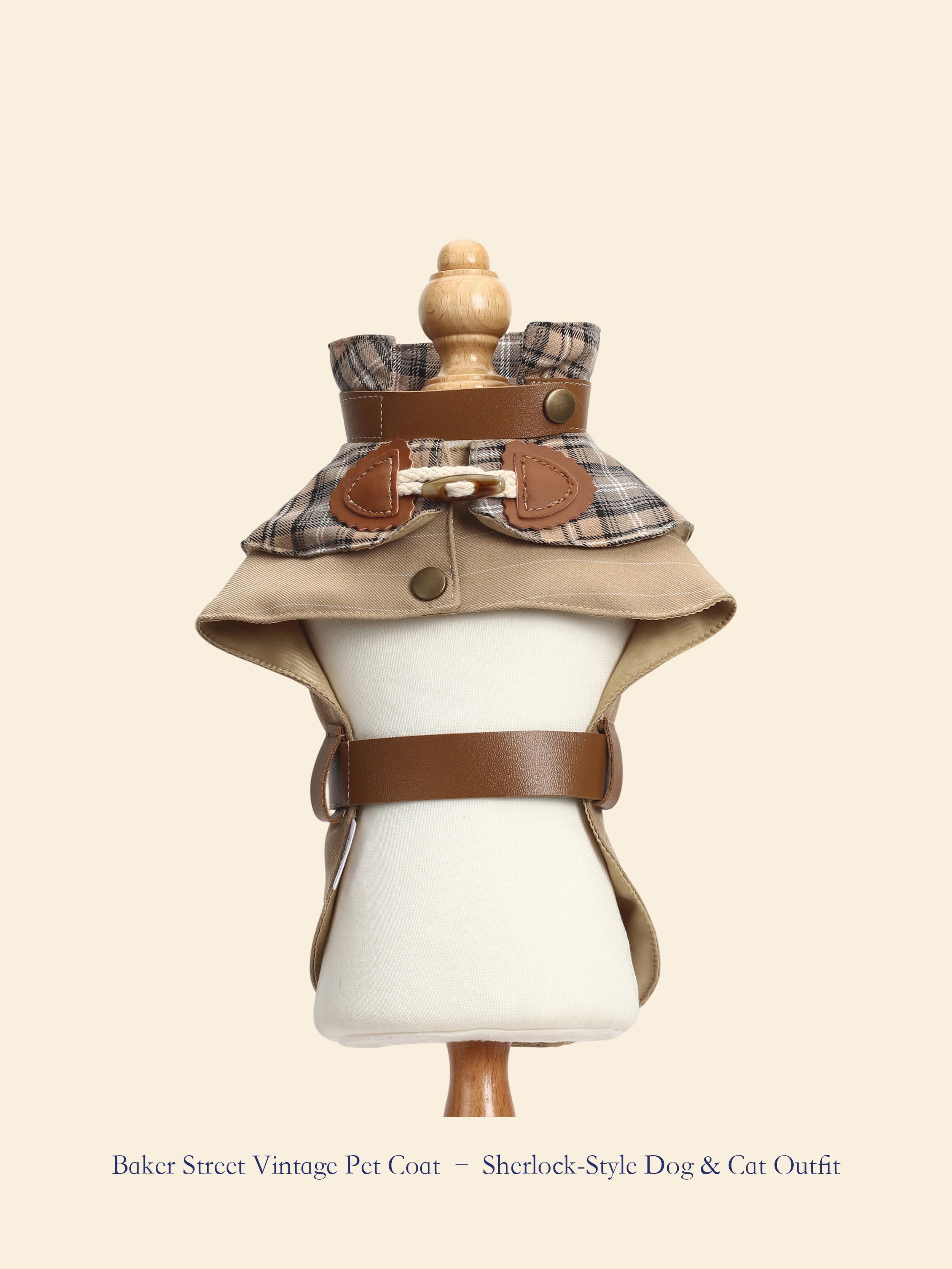 Baker Street Detective-Style Pet Trench Coat