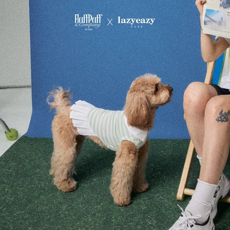 Striped Tennis-Style Pet Shirt