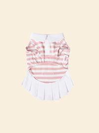 Striped Tennis-Style Pet Shirt