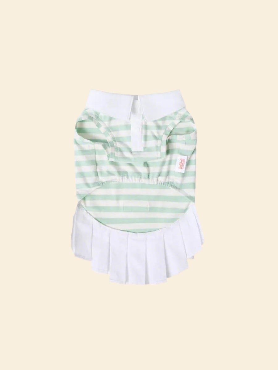 Striped Tennis-Style Pet Shirt