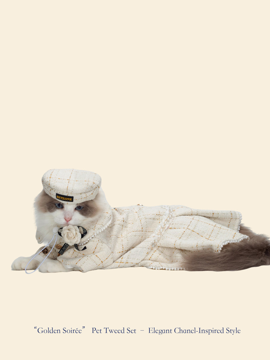 Gilded Evening Chanel-Inspired Pet Outfit