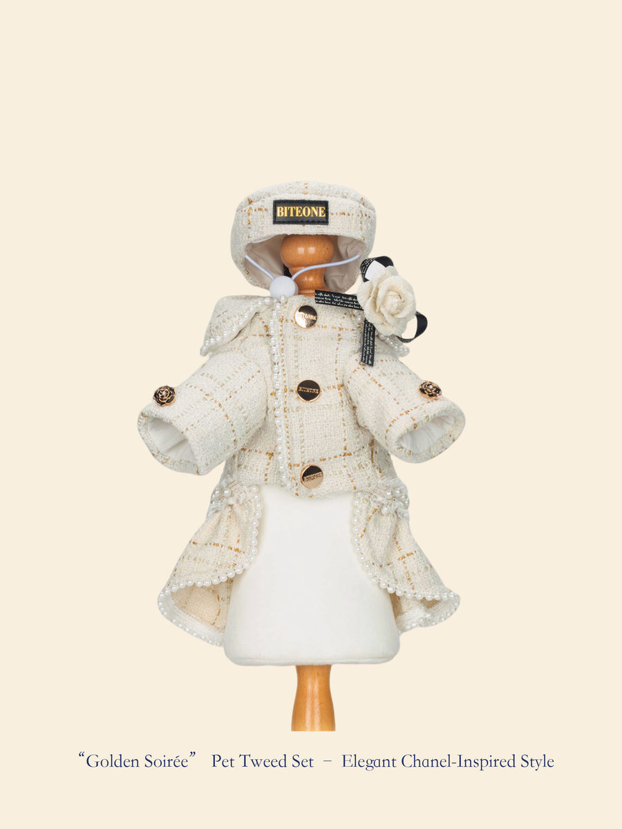 Gilded Evening Chanel-Inspired Pet Outfit