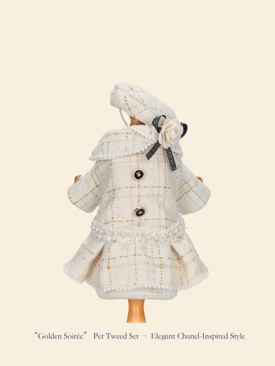 Gilded Evening Chanel-Inspired Pet Outfit