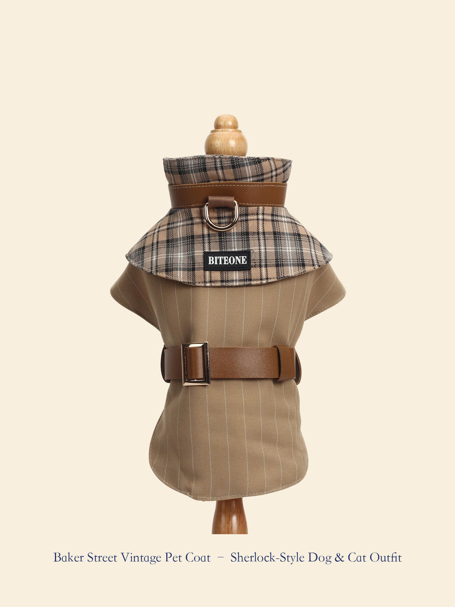 Baker Street Detective-Style Pet Trench Coat
