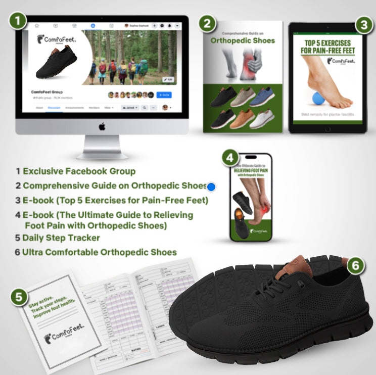 Ultra Comfy - Healthy and Supportive Walking Shoes (Black Sole Edition)