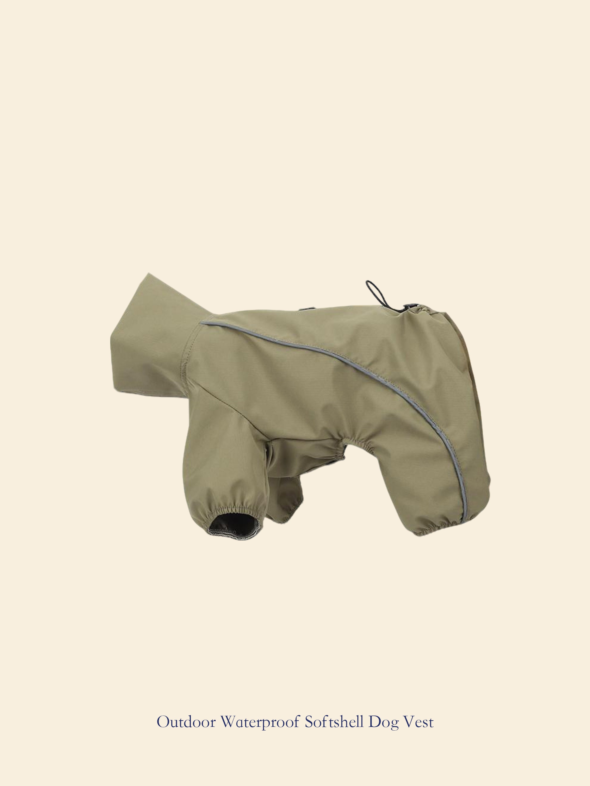 Outdoor Waterproof Sleeveless Four-Leg Dog Softshell Jacket
