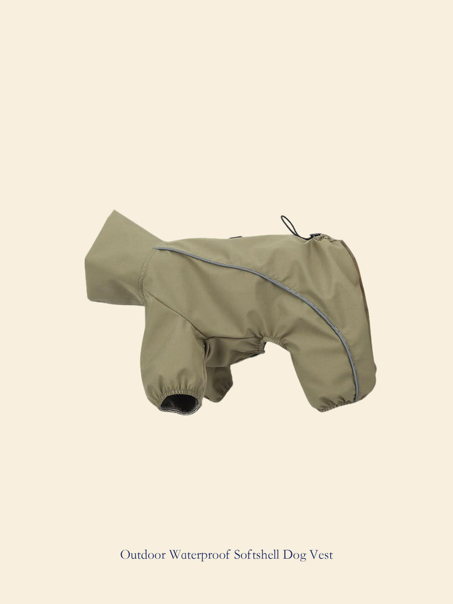 Outdoor Waterproof Sleeveless Four-Leg Dog Softshell Jacket