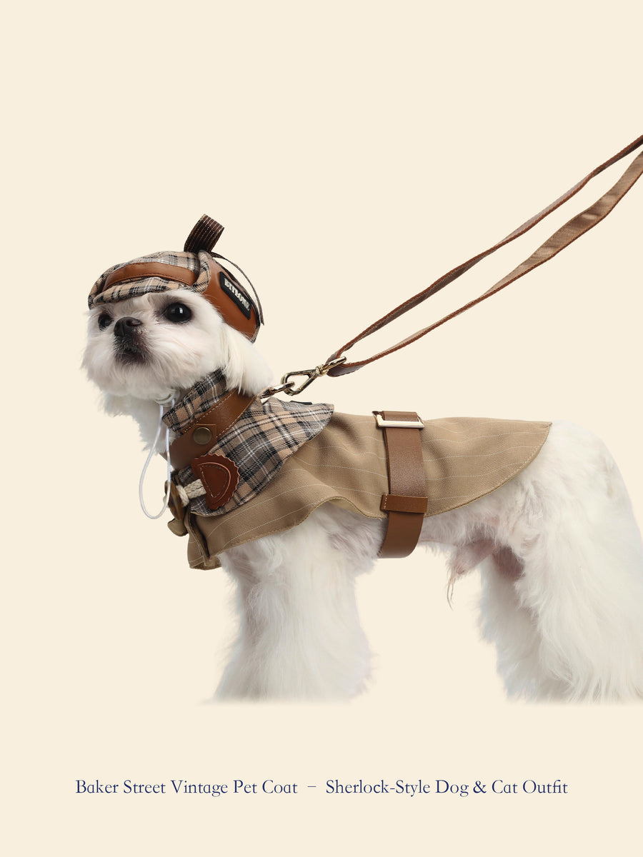Baker Street Detective-Style Pet Trench Coat