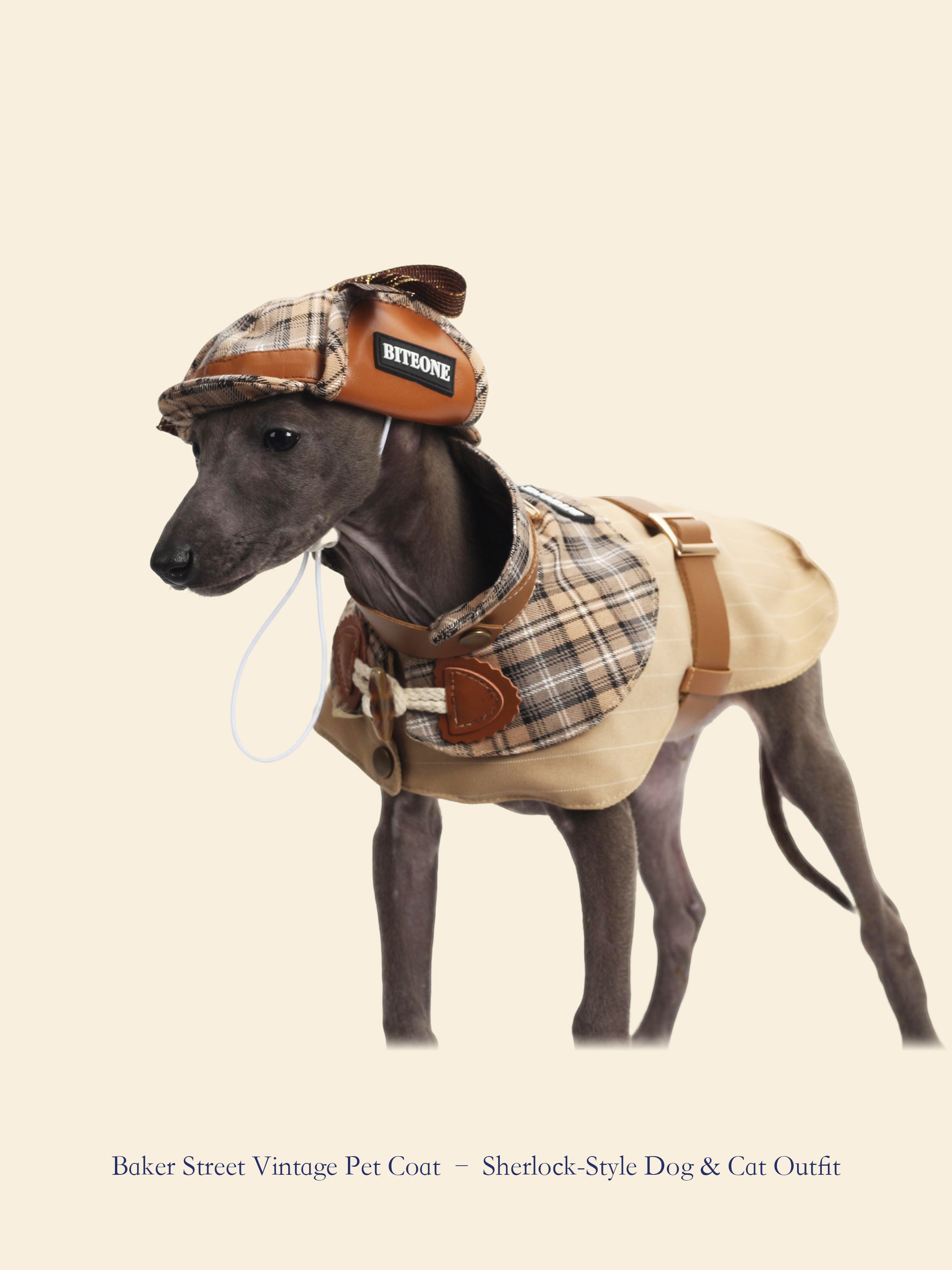 Baker Street Detective-Style Pet Trench Coat