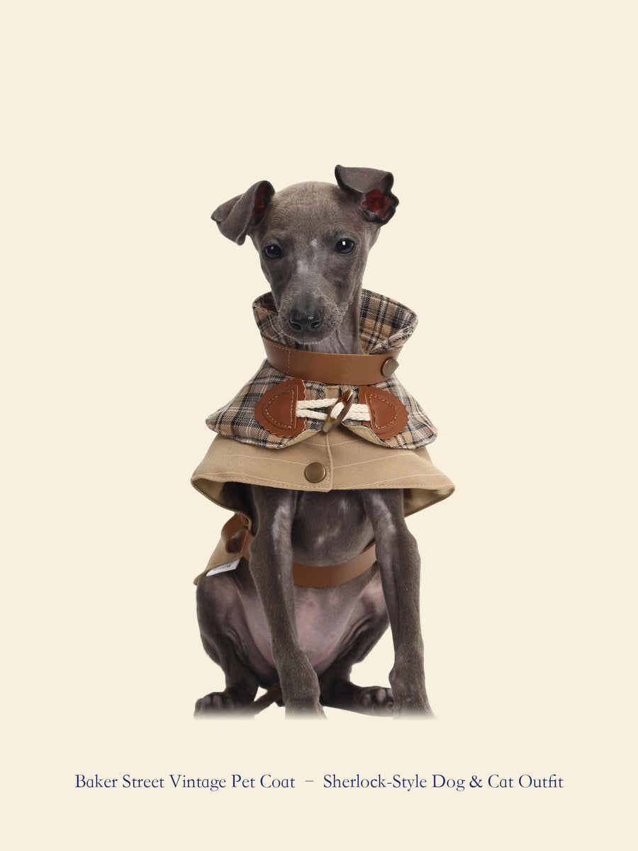 Baker Street Detective-Style Pet Trench Coat