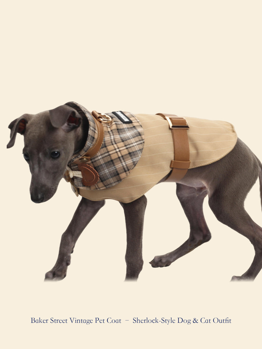 Baker Street Detective-Style Pet Trench Coat
