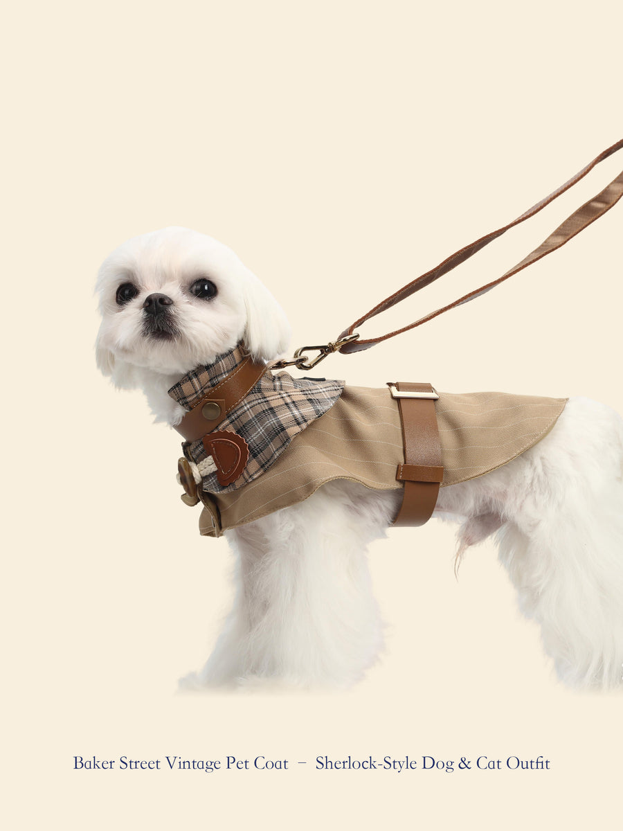 Baker Street Detective-Style Pet Trench Coat