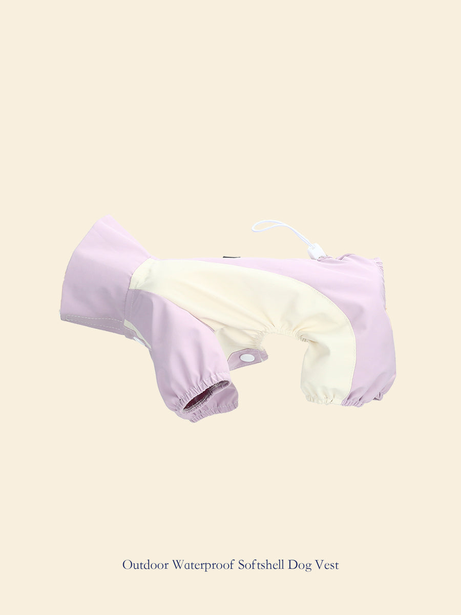 Outdoor Waterproof Sleeveless Four-Leg Dog Softshell Jacket