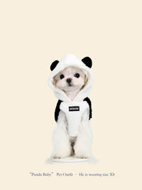 Panda-Style Woolen Pet Trench Coat
