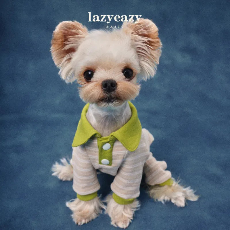 Thermal Velvet Polo Four-Leg Pet Jumpsuit