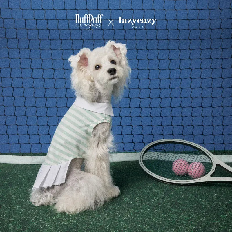 Striped Tennis-Style Pet Shirt