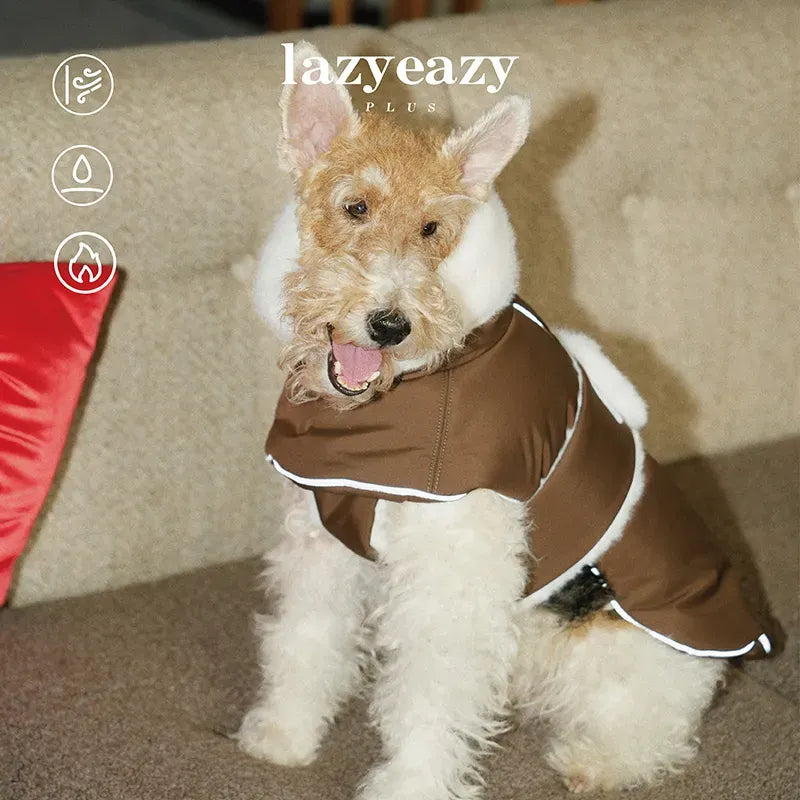 Faux-Fur Windproof Padded Pet Cape
