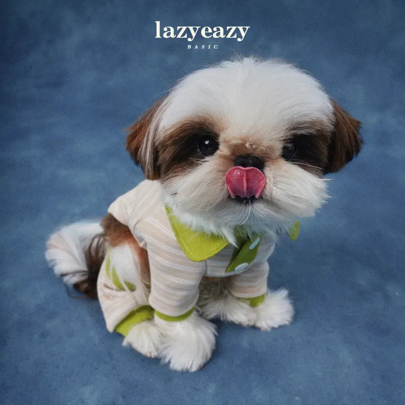 Thermal Velvet Polo Four-Leg Pet Jumpsuit