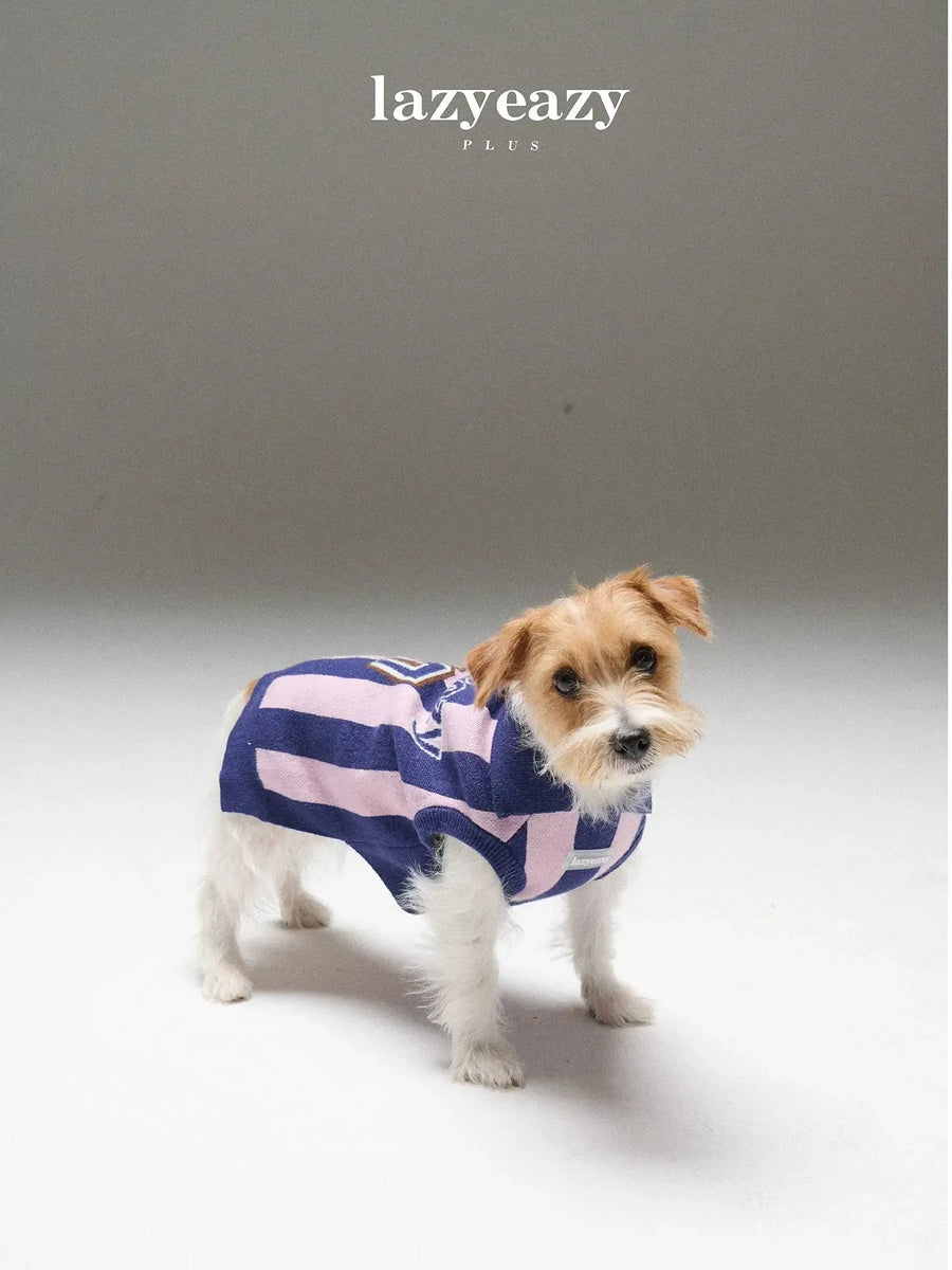 Striped Sports Knit Pet Sweater